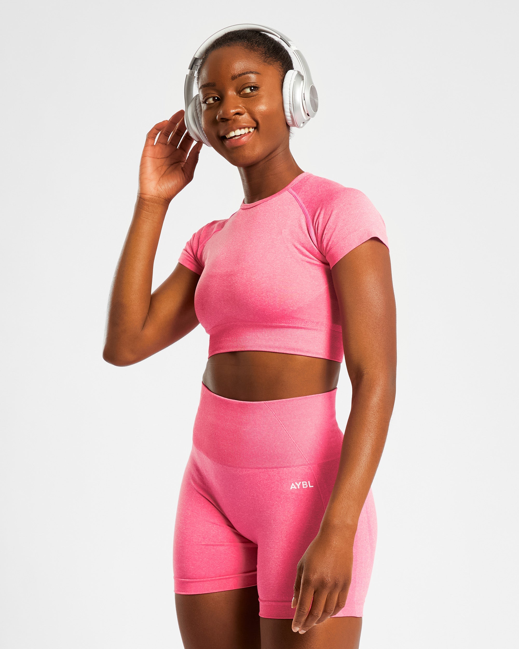 Empower Seamless Crop Top - Roze Marl