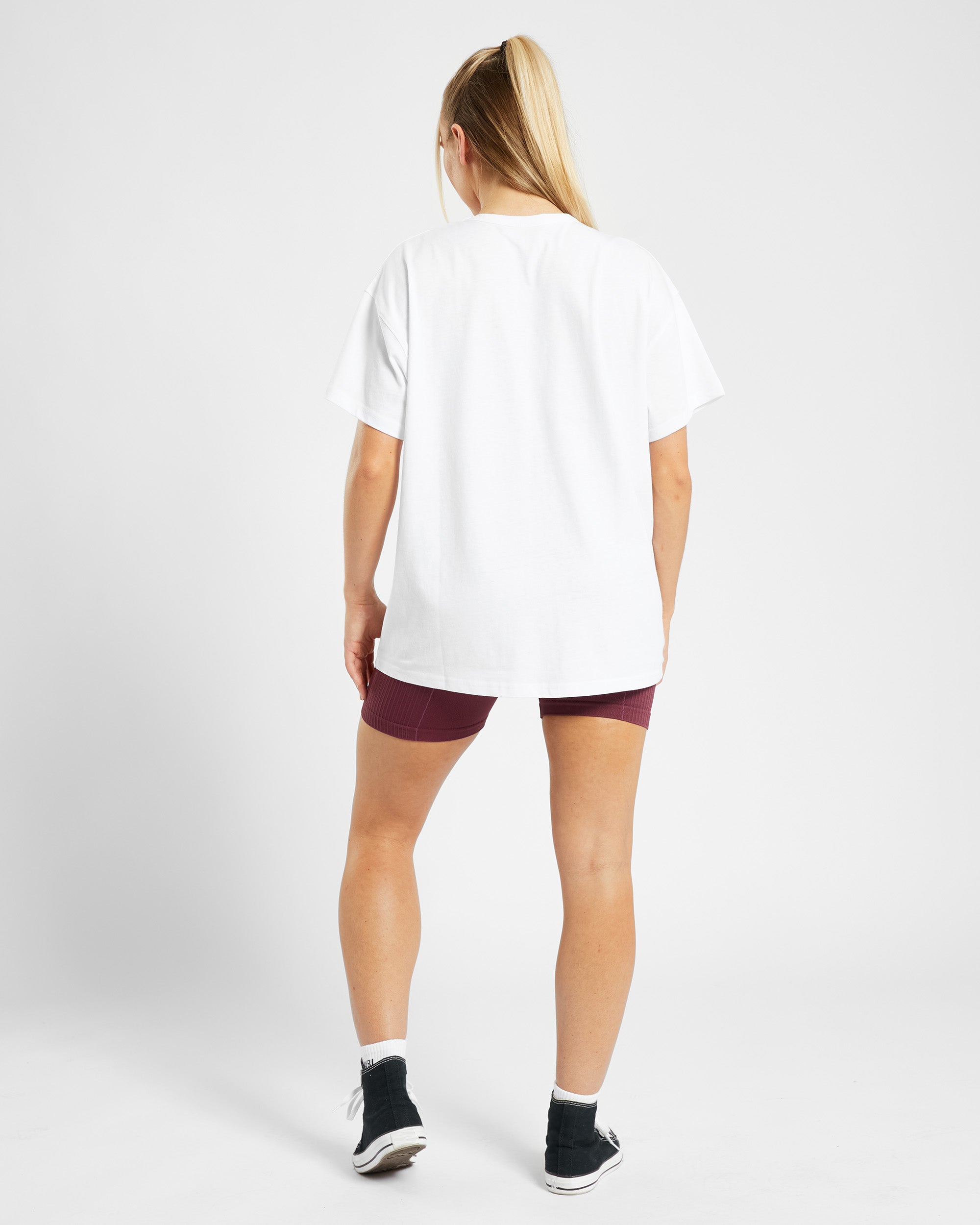 Varsity Oversized T Shirt - Wit