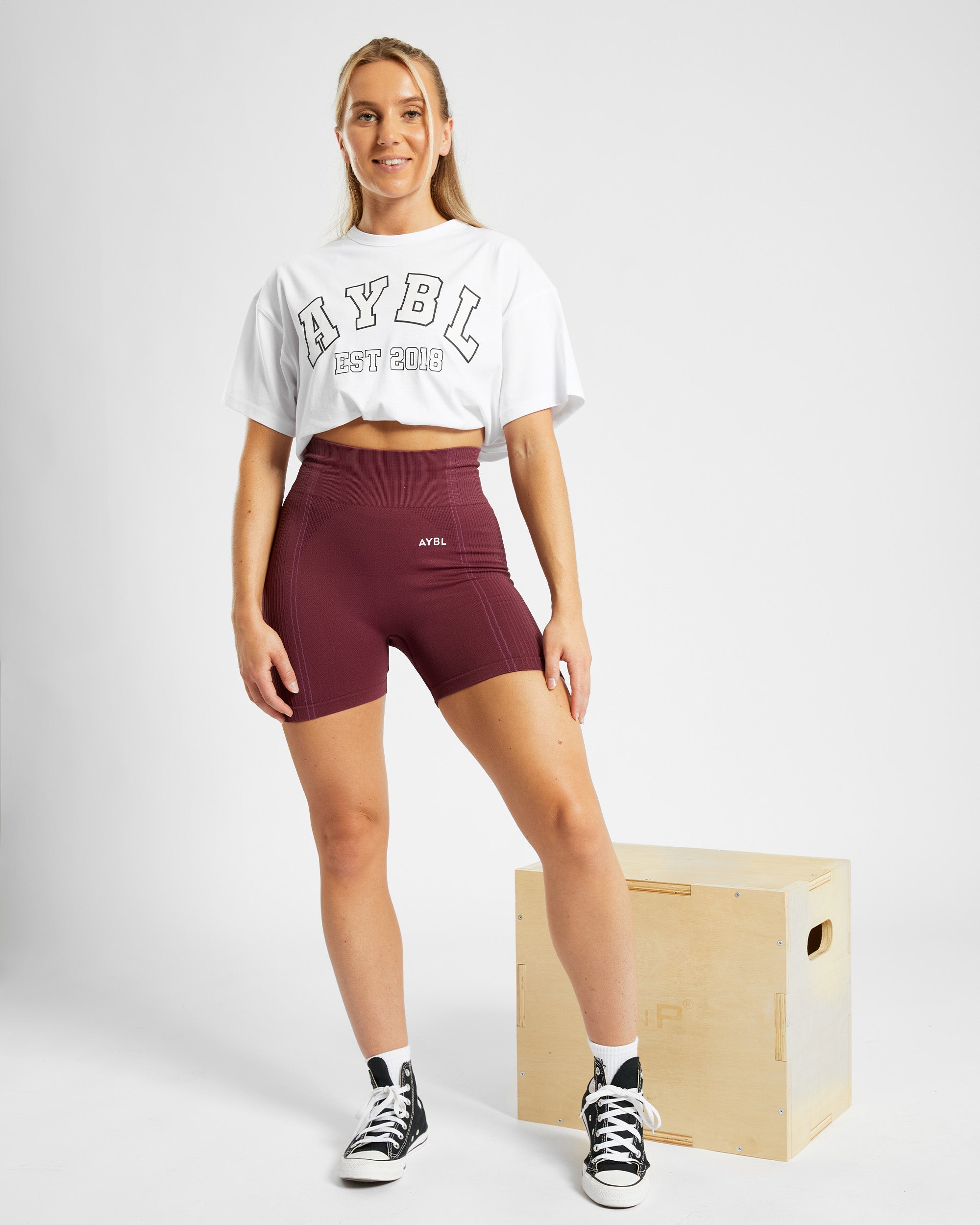Varsity Oversized T Shirt - Wit