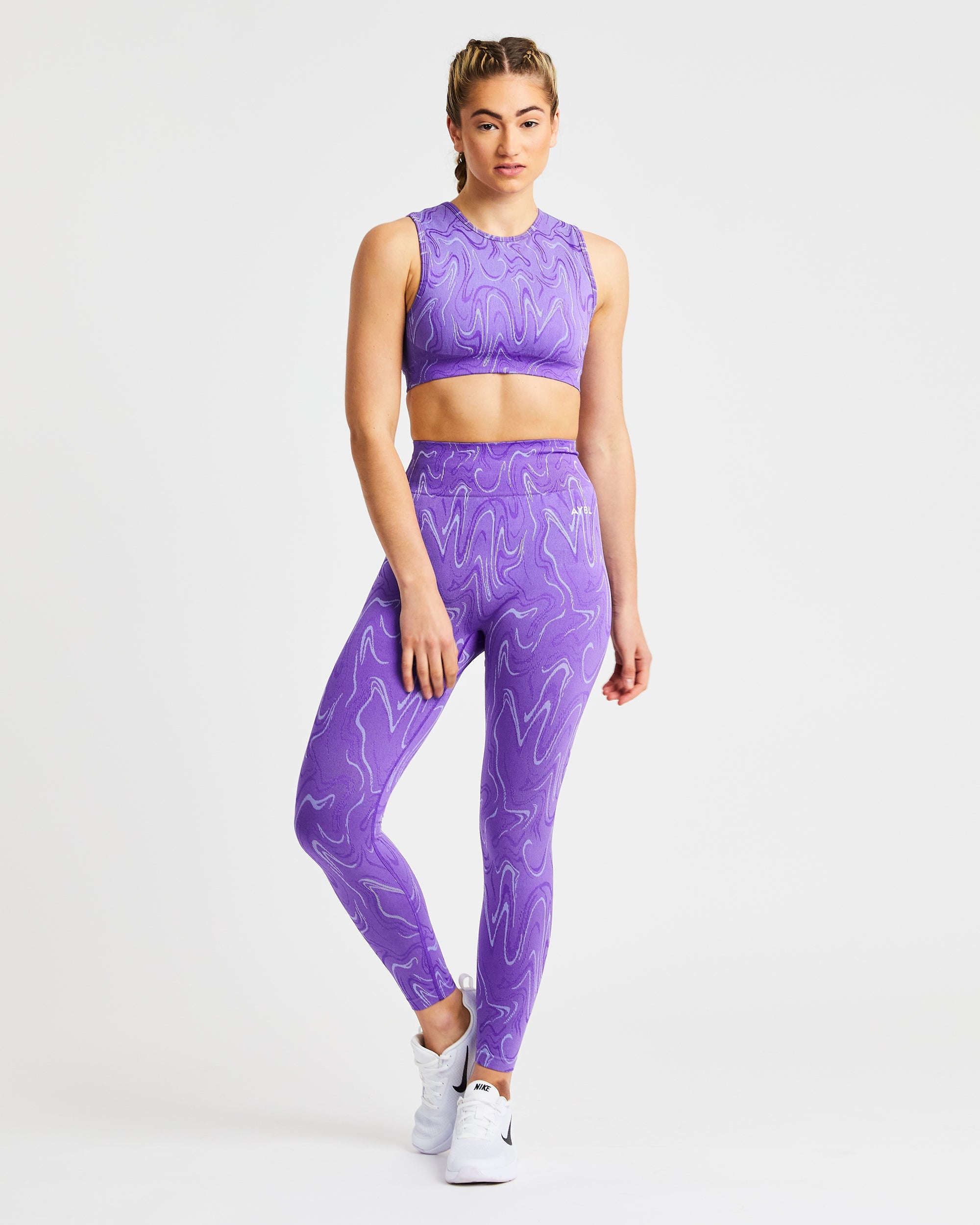 Velocity Seamless Crop Vest - Paars