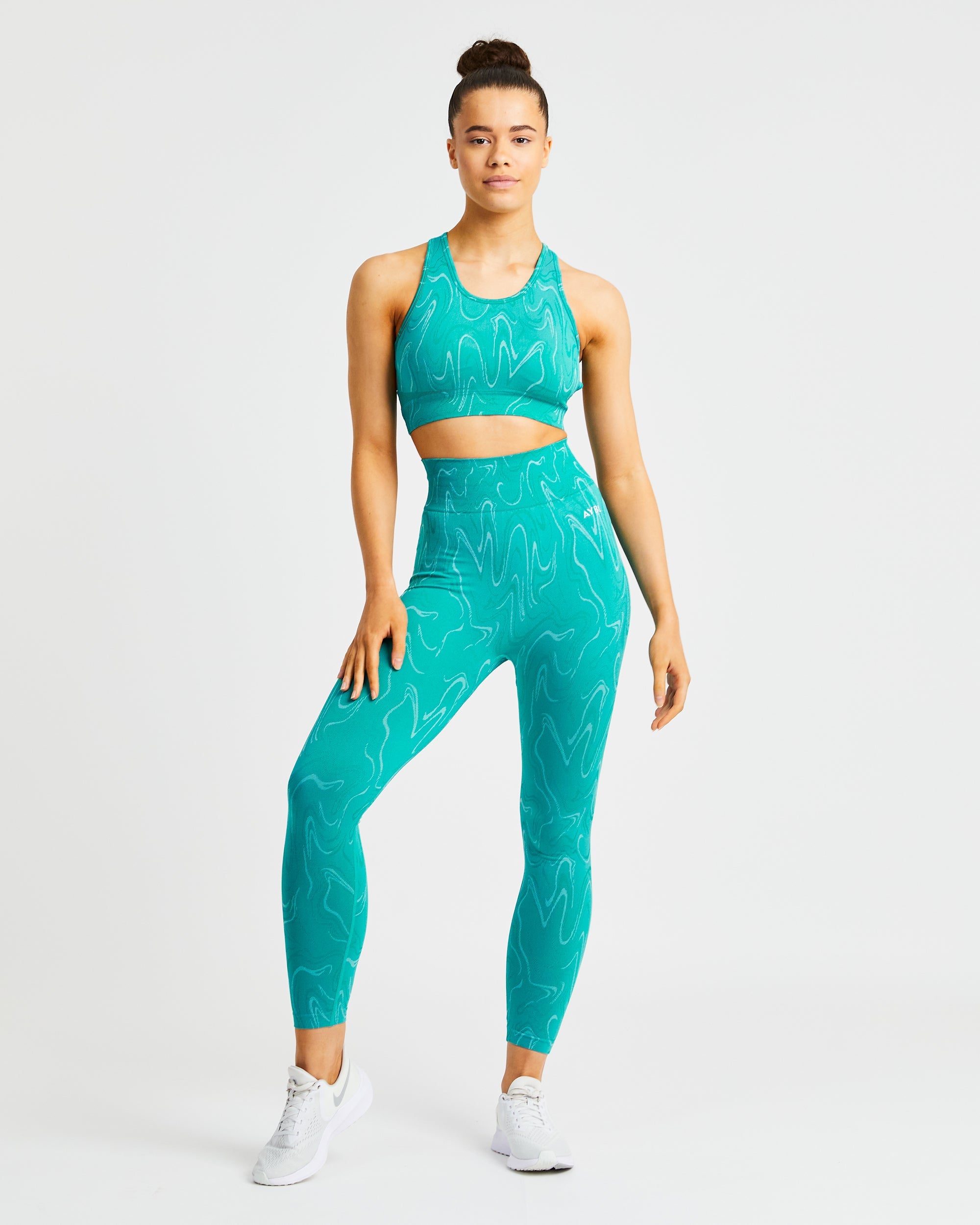 Velocity Seamless Leggings - Turquoise