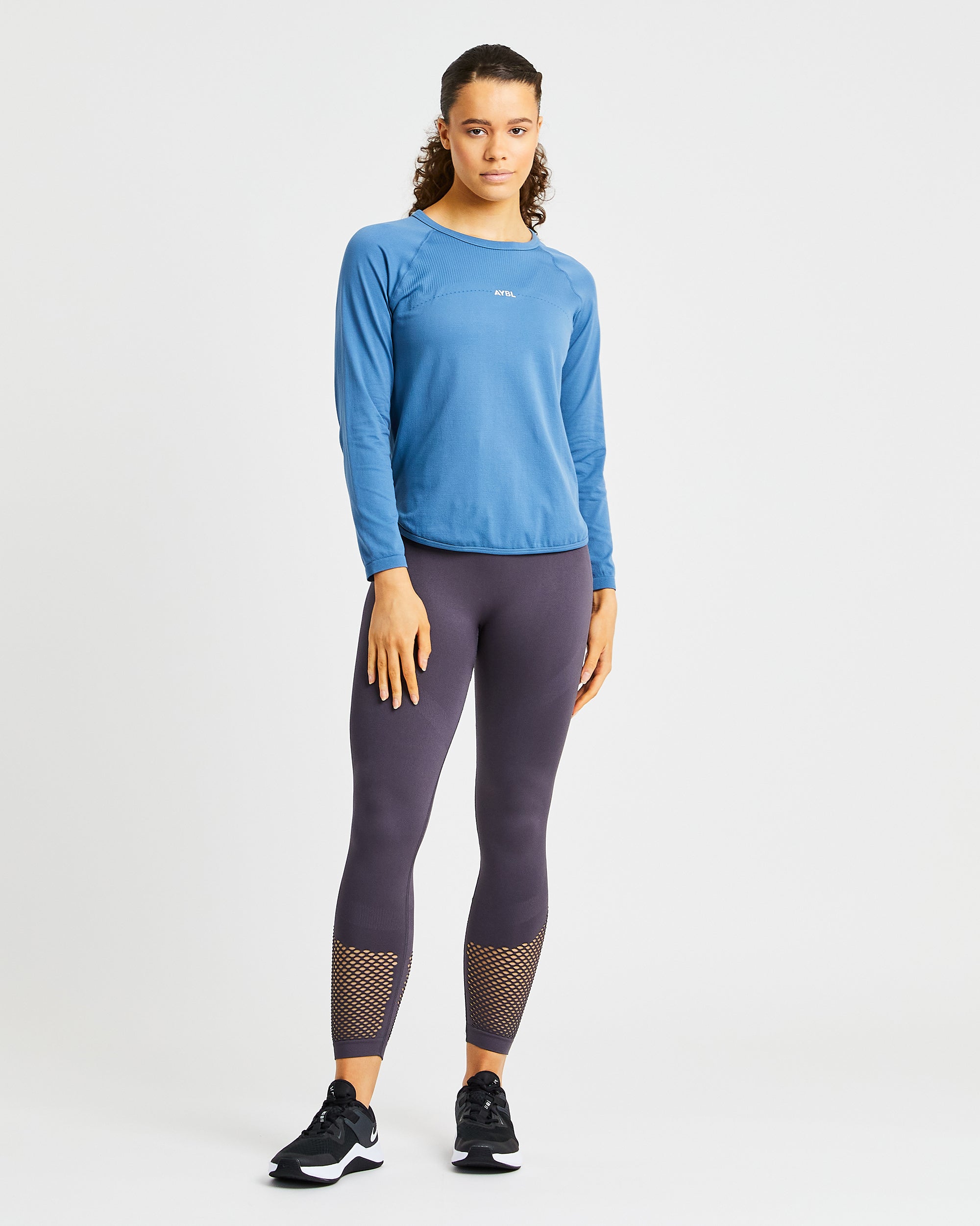 Reform Seamless Long Sleeve T Shirt - Petrol Blauw