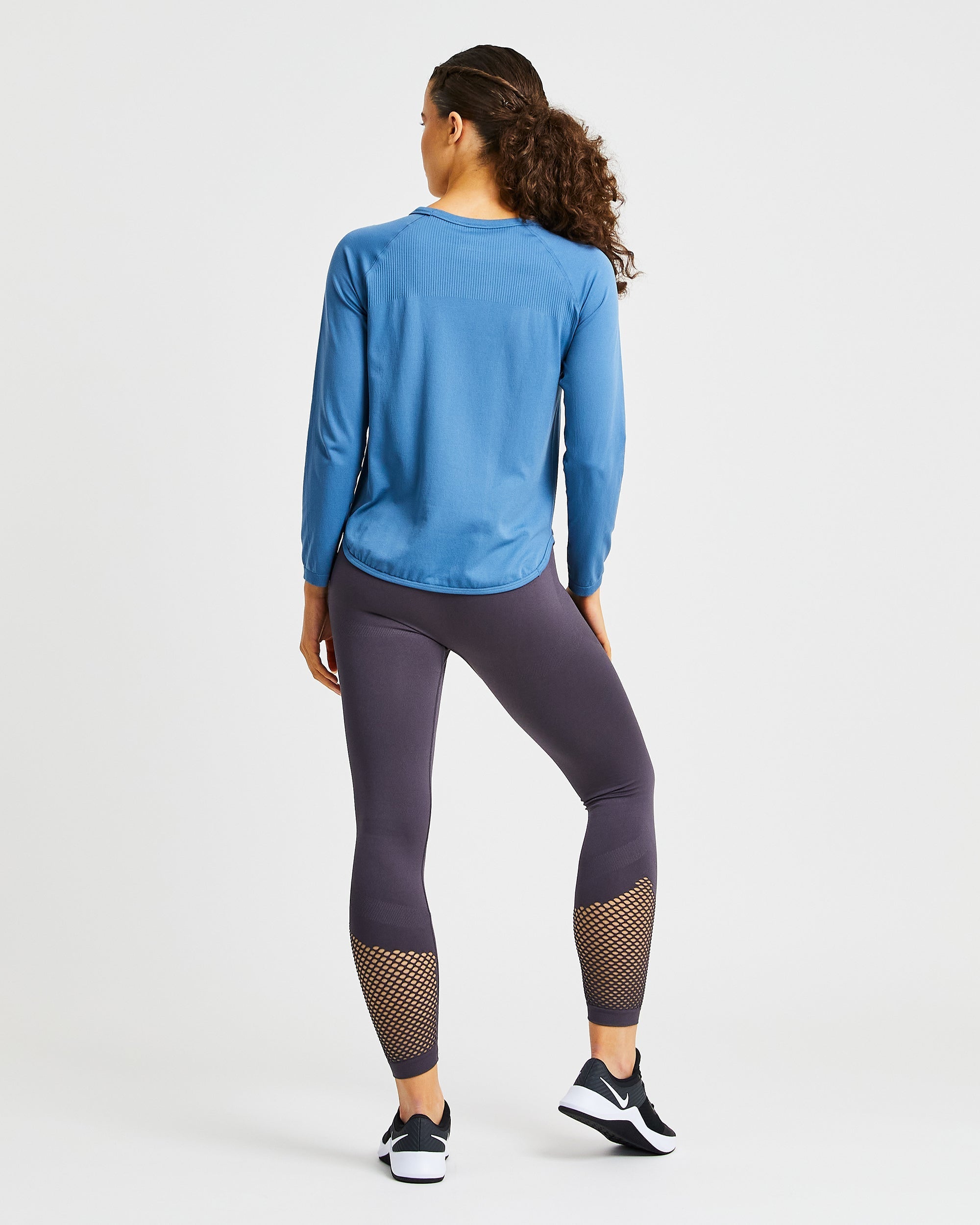 Reform Seamless Long Sleeve T Shirt - Petrol Blauw