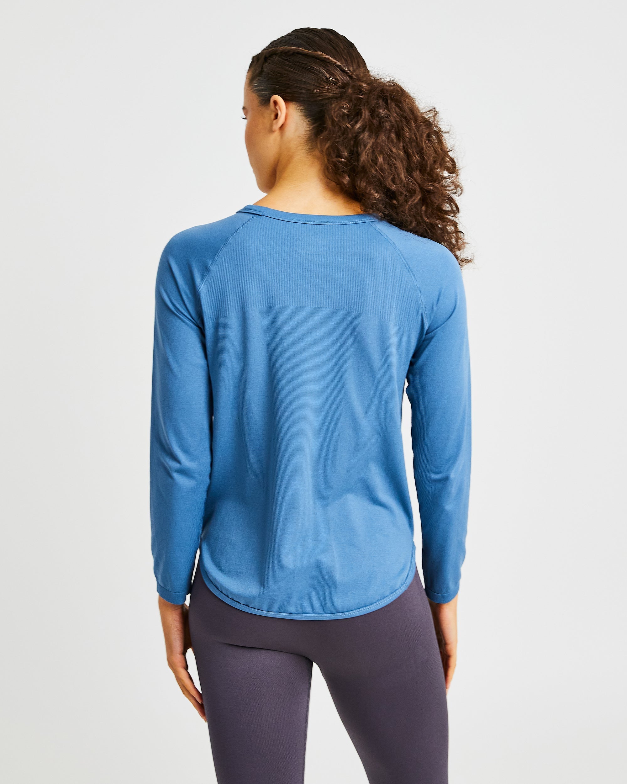 Reform Seamless Long Sleeve T Shirt - Petrol Blauw