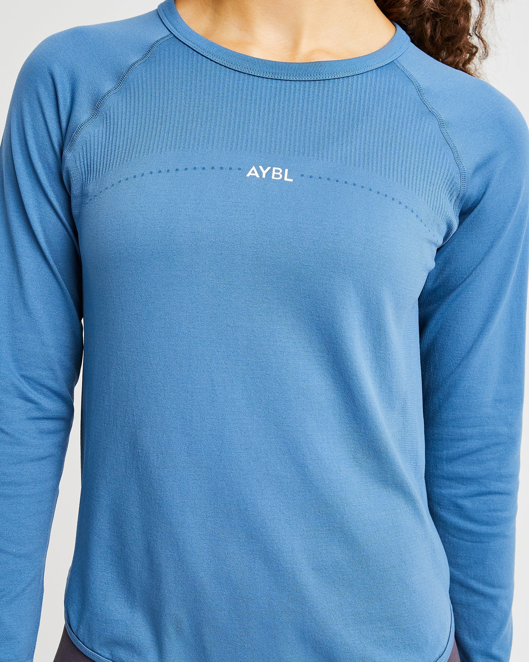 Reform Seamless Long Sleeve T Shirt - Petrol Blauw