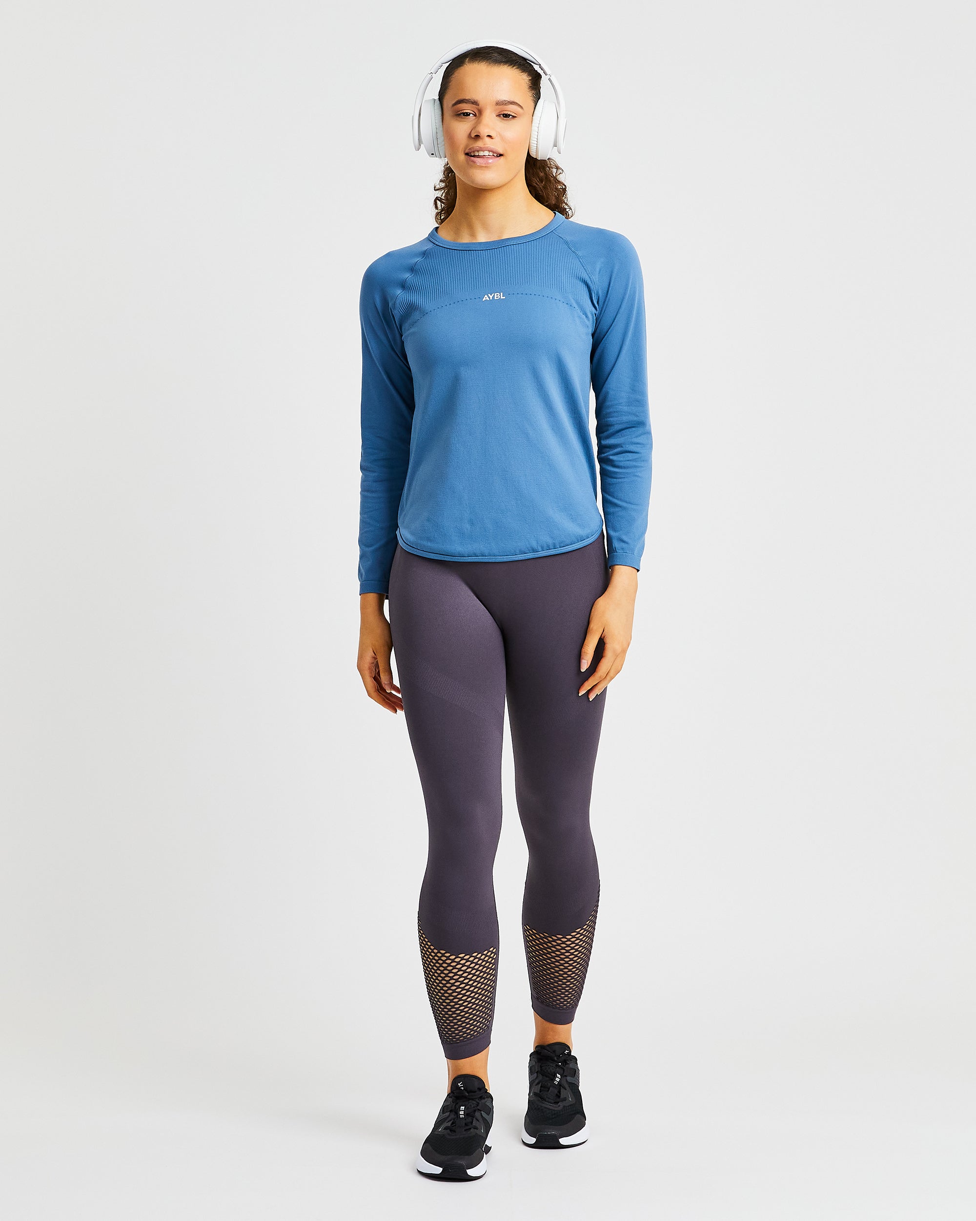 Reform Seamless Long Sleeve T Shirt - Petrol Blauw