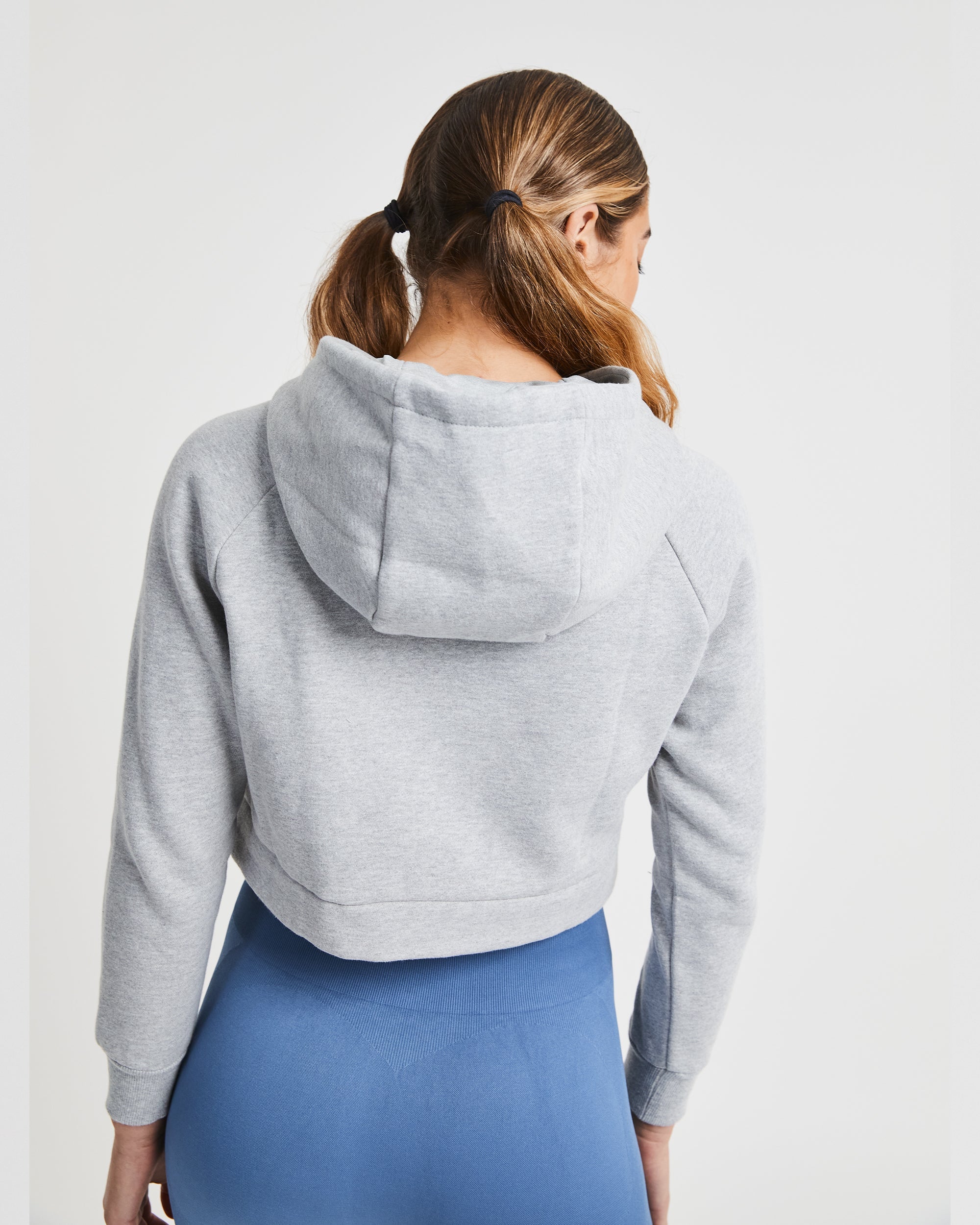 Staple Crop Hoodie - Light Grijs