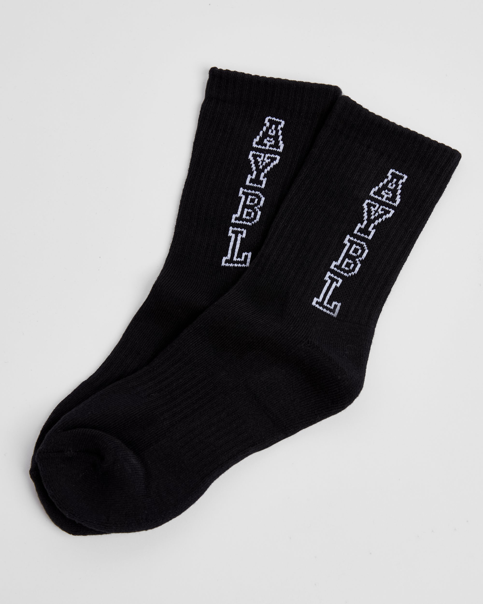 Varsity Vertical Crew Socks - Zwart