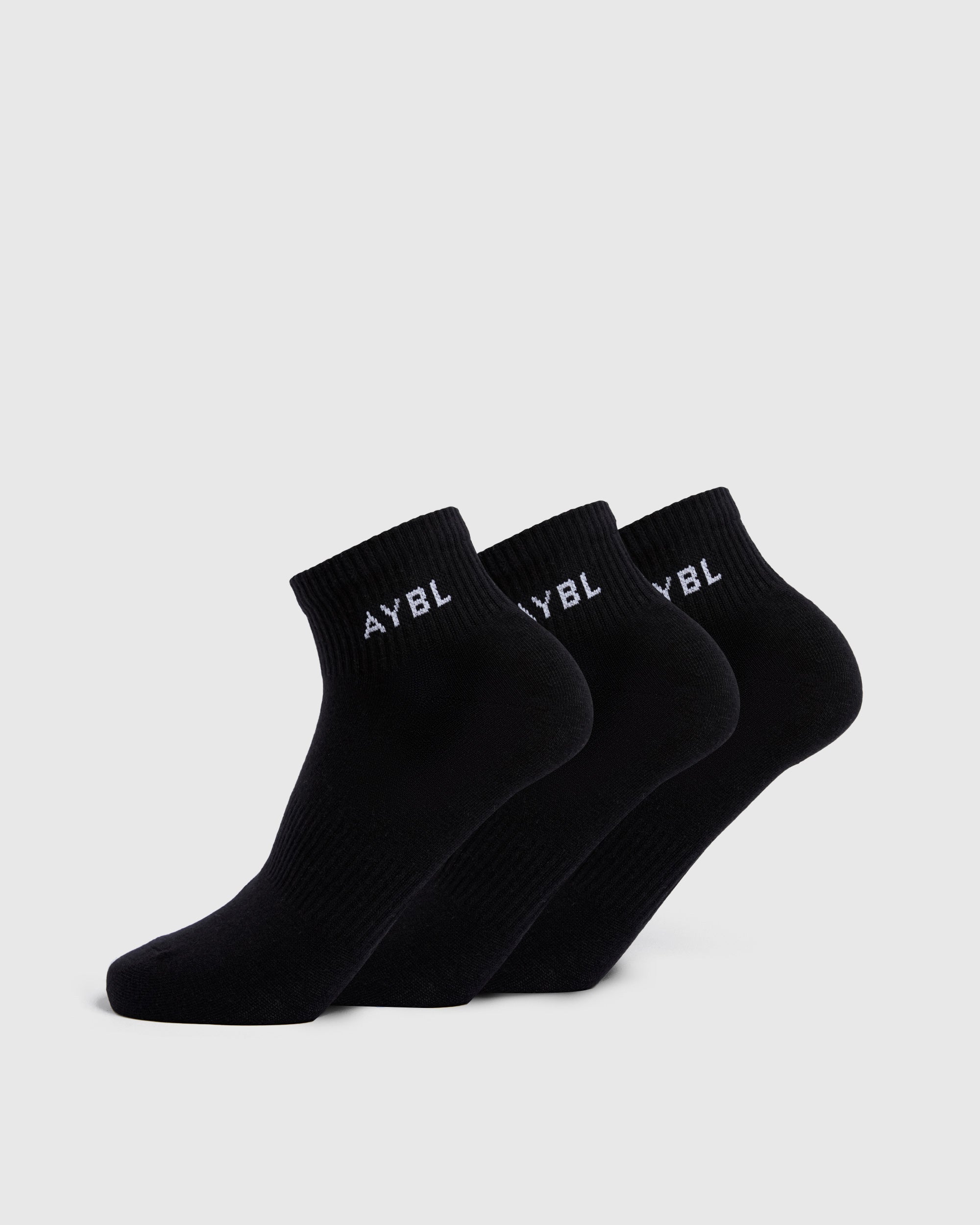 Everyday Ankle Socks (3 Pack) - Zwart